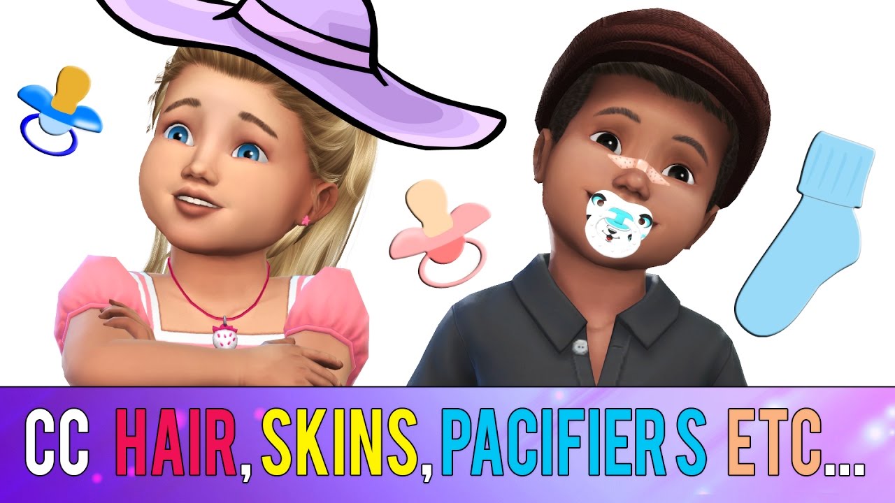 Sims 4 custom content toddler hair